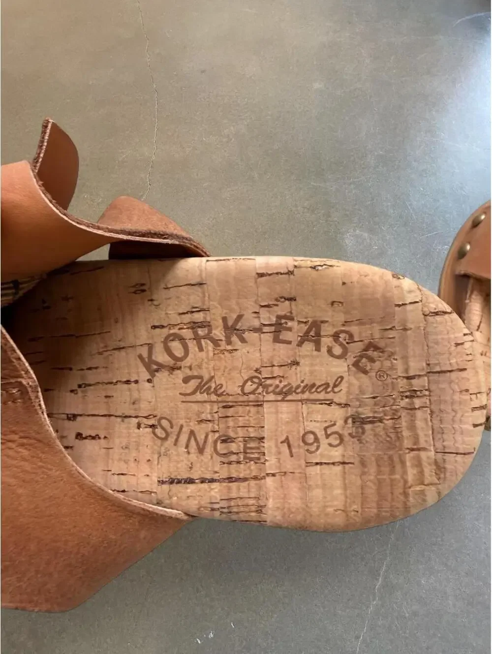 Kork-Ease Vintage Leather Wood Platform Sandals | Women’s Size 8